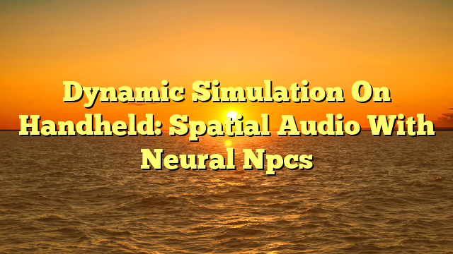 Dynamic Simulation On Handheld: Spatial Audio With Neural Npcs